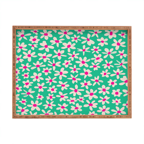 Garima Dhawan wild flowers 7 Rectangular Tray