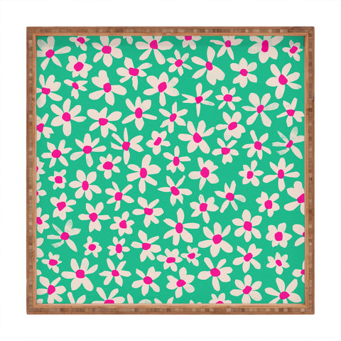 Garima Dhawan wild flowers 7 Square Tray