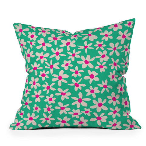 Garima Dhawan wild flowers 7 Throw Pillow