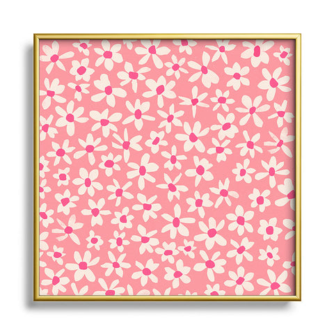 Garima Dhawan wild flowers 9 Square Metal Framed Art Print