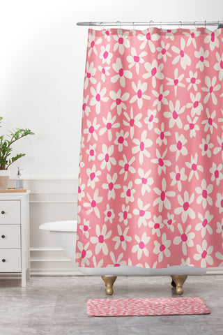 Garima Dhawan wild flowers 9 Shower Curtain And Mat