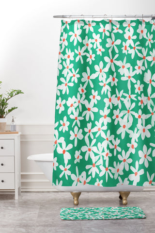 Garima Dhawan wildflowers 15 Shower Curtain And Mat
