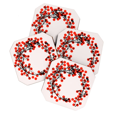 Garima Dhawan wreath 1 Coaster Set