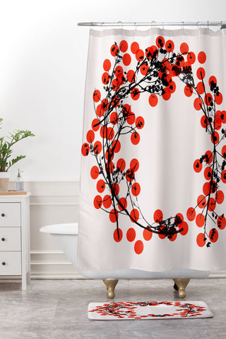 Garima Dhawan wreath 1 Shower Curtain And Mat
