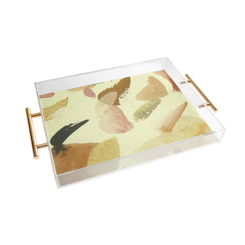 Georgiana Paraschiv abstract m3 cream Acrylic Tray