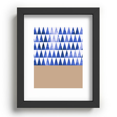Georgiana Paraschiv Blue Triangles and Nude Recessed Framing Rectangle