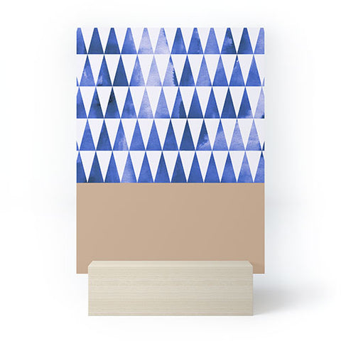 Georgiana Paraschiv Blue Triangles and Nude Mini Art Print