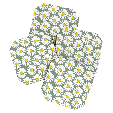 Georgiana Paraschiv Chamomile Pattern Coaster Set