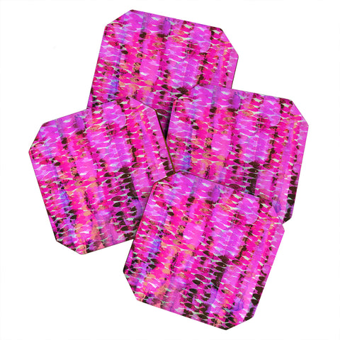 Georgiana Paraschiv Cherry Pink Coaster Set