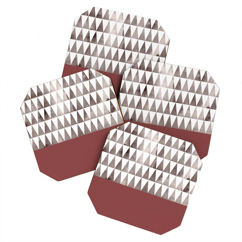 Georgiana Paraschiv Earthy Triangles Coaster Set