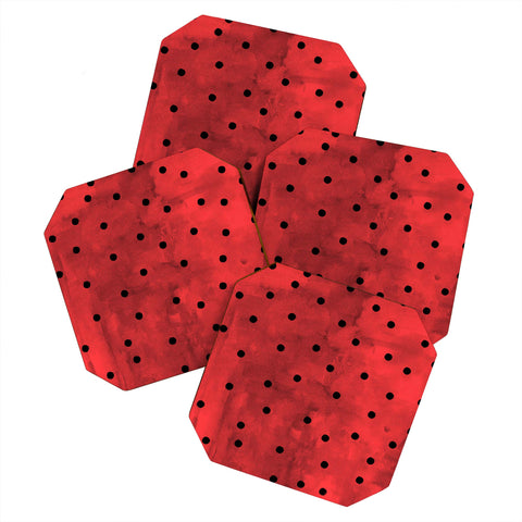 Georgiana Paraschiv Flamenco Dots Coaster Set