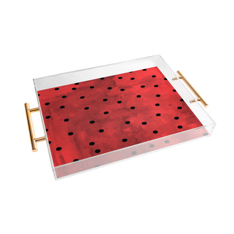 Georgiana Paraschiv Flamenco Dots Acrylic Tray