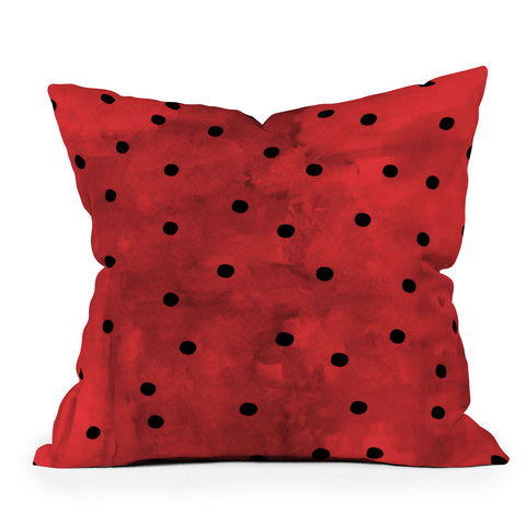 Georgiana Paraschiv Flamenco Dots Outdoor Throw Pillow