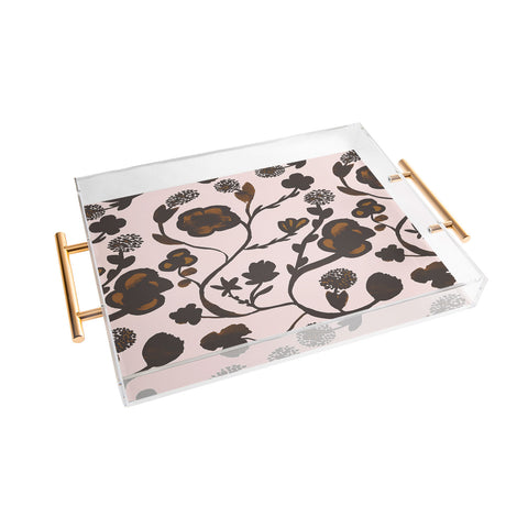 Georgiana Paraschiv Floral II Acrylic Tray