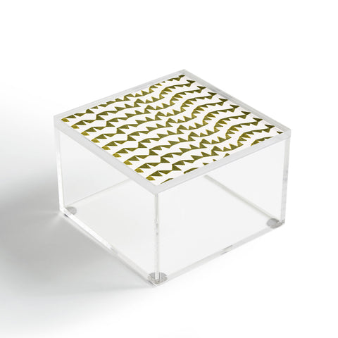 Georgiana Paraschiv Gold Triangle Pattern Acrylic Box