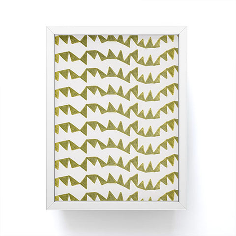 Georgiana Paraschiv Gold Triangle Pattern Framed Mini Art Print