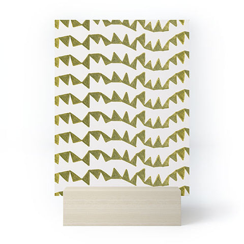 Georgiana Paraschiv Gold Triangle Pattern Mini Art Print