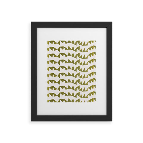 Georgiana Paraschiv Gold Triangle Pattern Framed Art Print