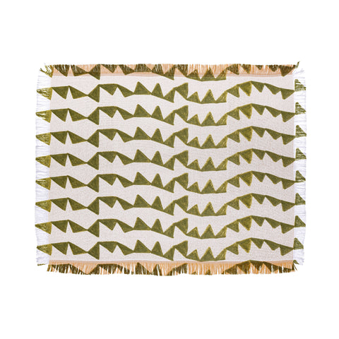 Georgiana Paraschiv Gold Triangle Pattern Throw Blanket