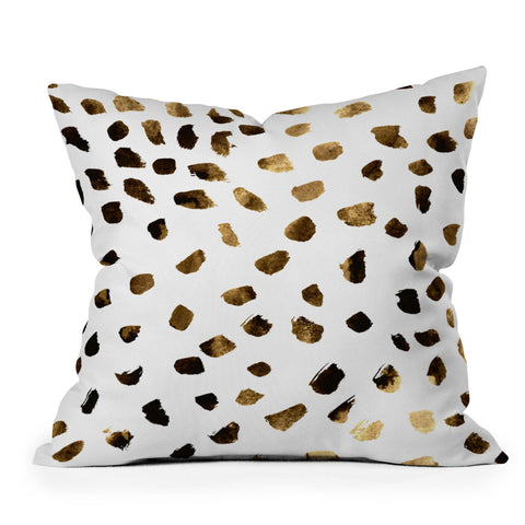 Georgiana Paraschiv Gold V03 Outdoor Throw Pillow