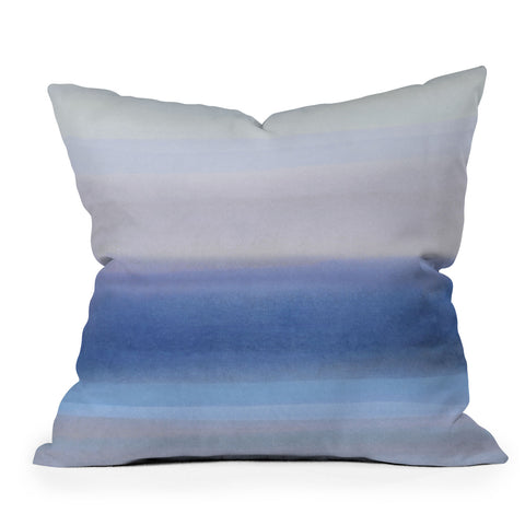 Georgiana Paraschiv In Blue Sunset Outdoor Throw Pillow