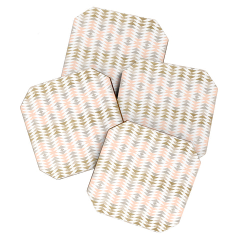 Georgiana Paraschiv Metallic Triangles Coaster Set