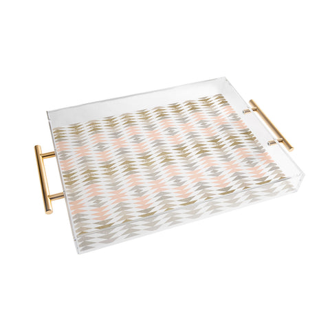 Georgiana Paraschiv Metallic Triangles Acrylic Tray