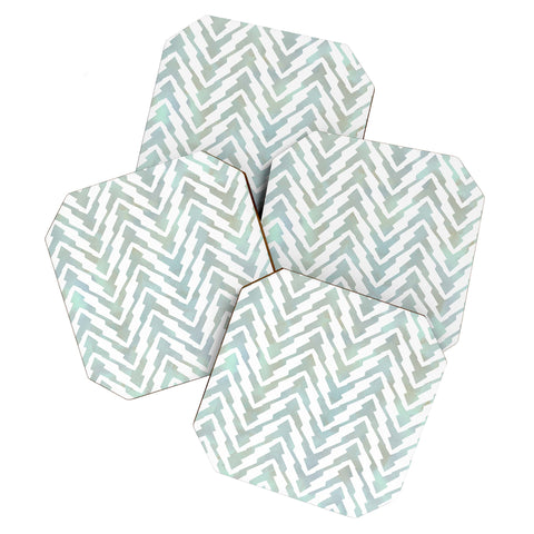 Georgiana Paraschiv Pastel Zigzag Coaster Set