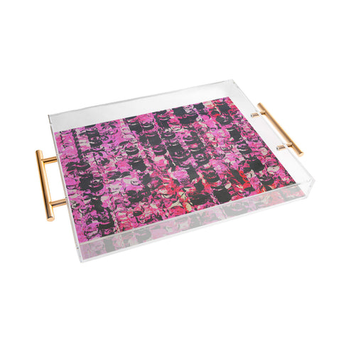 Georgiana Paraschiv Pink And Red 2 Acrylic Tray