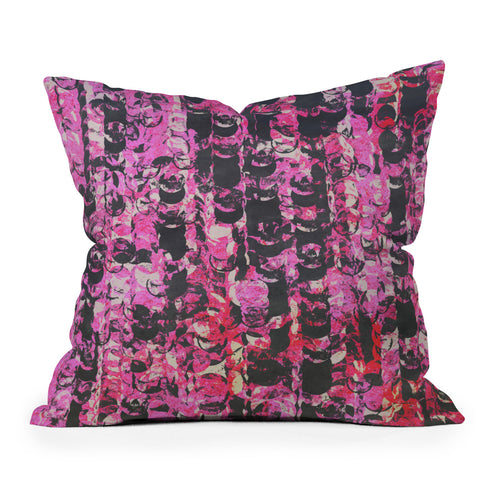 Georgiana Paraschiv Pink And Red 2 Outdoor Throw Pillow