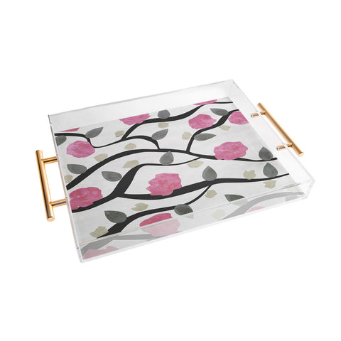 Georgiana Paraschiv Spring Blossom Acrylic Tray