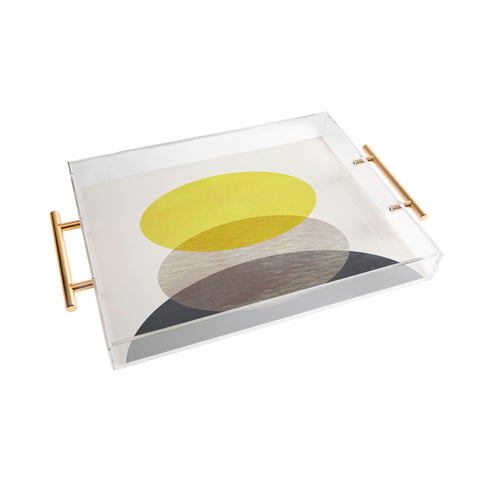 Georgiana Paraschiv SUN MOON EARTH Acrylic Tray