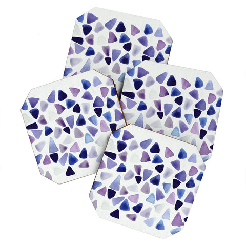 Georgiana Paraschiv Watercolor Triangles Coaster Set