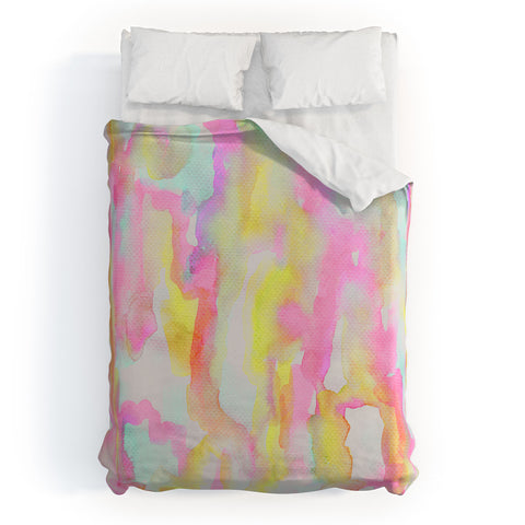 Georgiana Paraschiv Watercolour Brights Duvet Cover