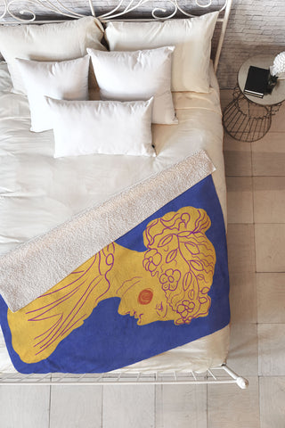 Gigi Rosado Ancient Beauty 3 Fleece Throw Blanket