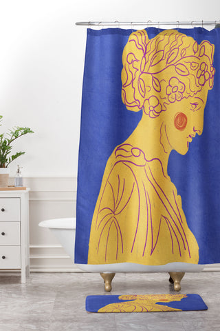 Gigi Rosado Ancient Beauty 3 Shower Curtain And Mat