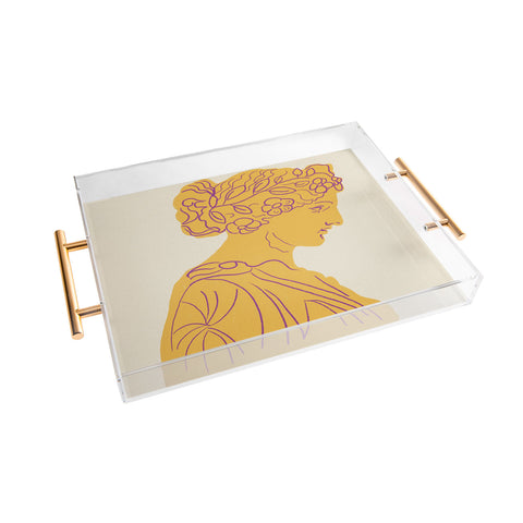 Gigi Rosado Ancient goddess 1 Acrylic Tray