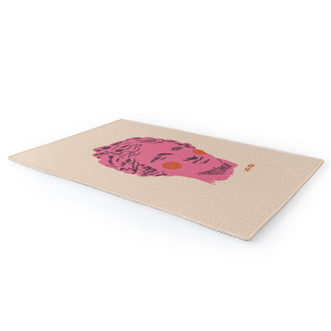 Gigi Rosado Ancient head 2 Area Rug