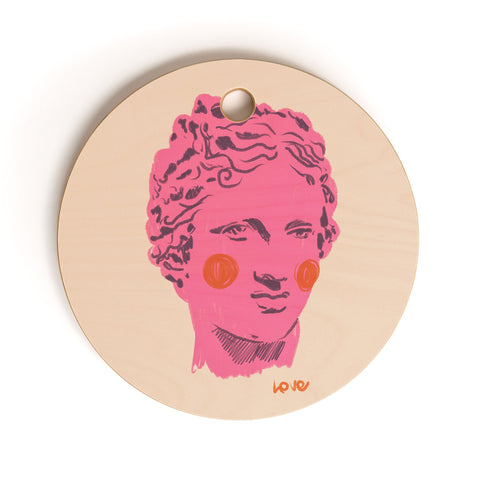 Gigi Rosado Ancient head 2 Cutting Board Round