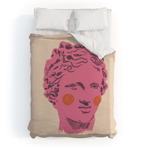 Gigi Rosado Ancient head 2 Duvet Cover