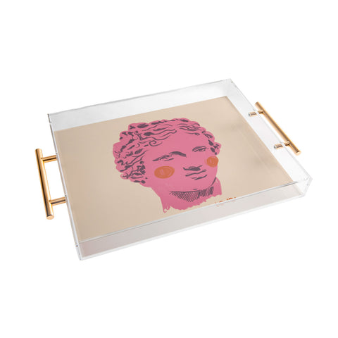 Gigi Rosado Ancient head 2 Acrylic Tray