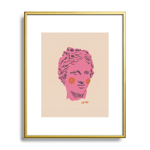Gigi Rosado Ancient head 2 Metal Framed Art Print