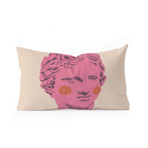 Gigi Rosado Ancient head 2 Oblong Throw Pillow