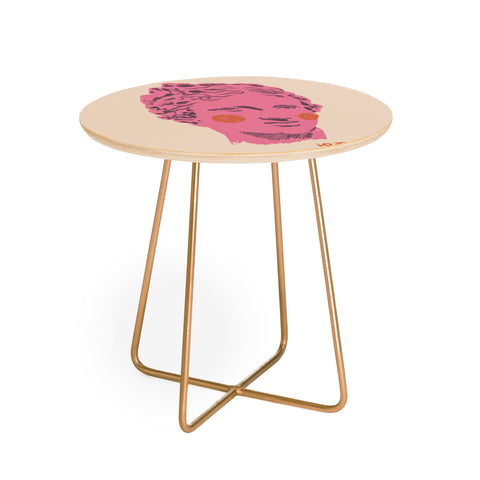 Gigi Rosado Ancient head 2 Round Side Table