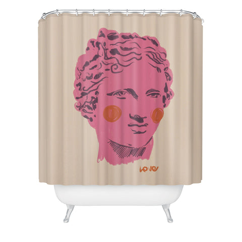 Gigi Rosado Ancient head 2 Shower Curtain