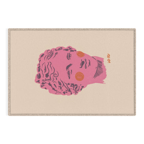 Gigi Rosado Ancient head 2 Outdoor Rug