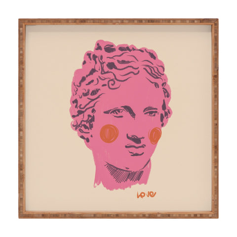 Gigi Rosado Ancient head 2 Square Tray
