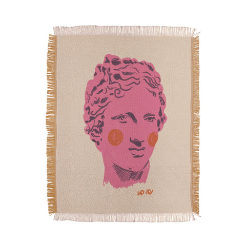 Gigi Rosado Ancient head 2 Throw Blanket