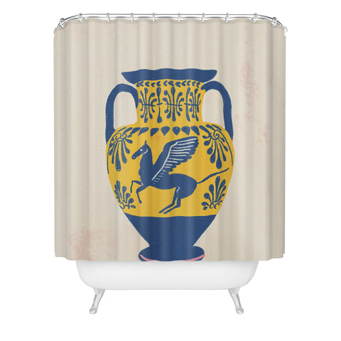 Gigi Rosado Ancient vase 2 Shower Curtain