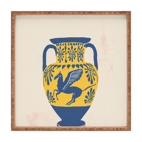Gigi Rosado Ancient vase 2 Square Tray